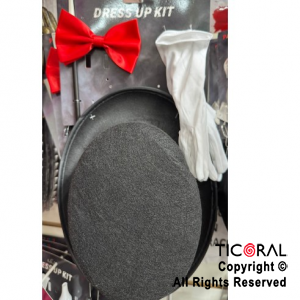 SET DISFRAZ CABALLERO SOMBRERO GUANTES Y BOQUILLA x 1